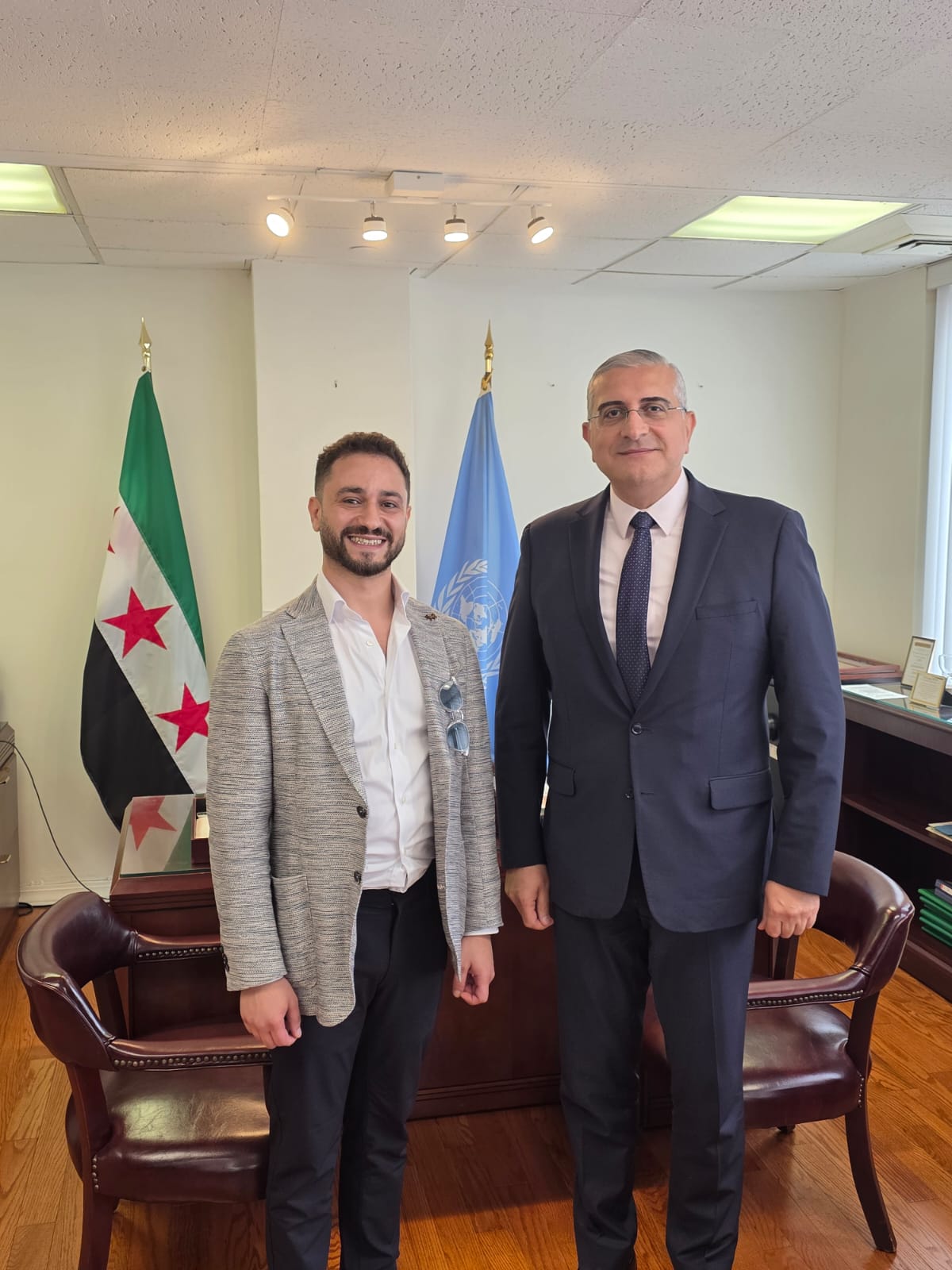 Diplomatic meeting with Syrian and UN representatives